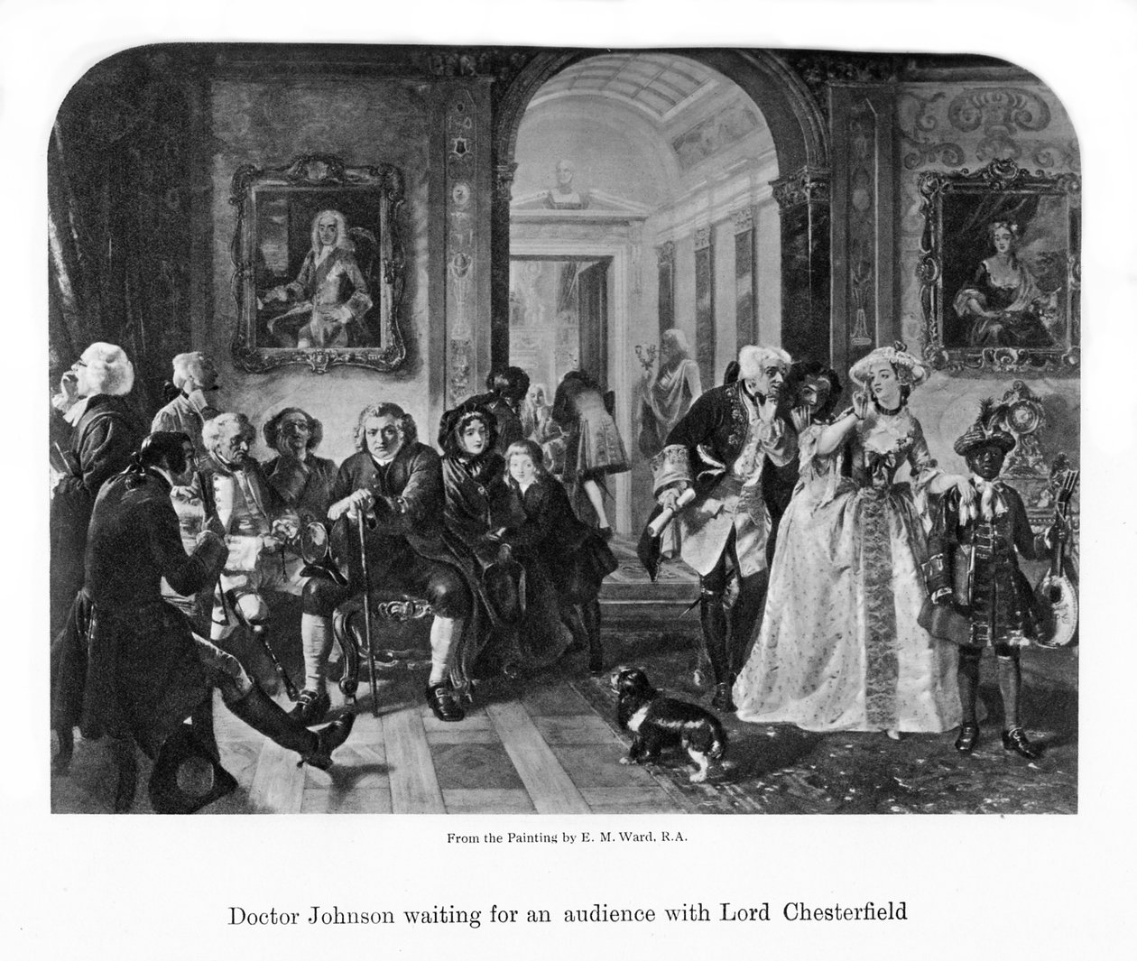 Doctor Johnson esperando una audiencia con Lord Chesterfield, siglo XIX de Unbekannt