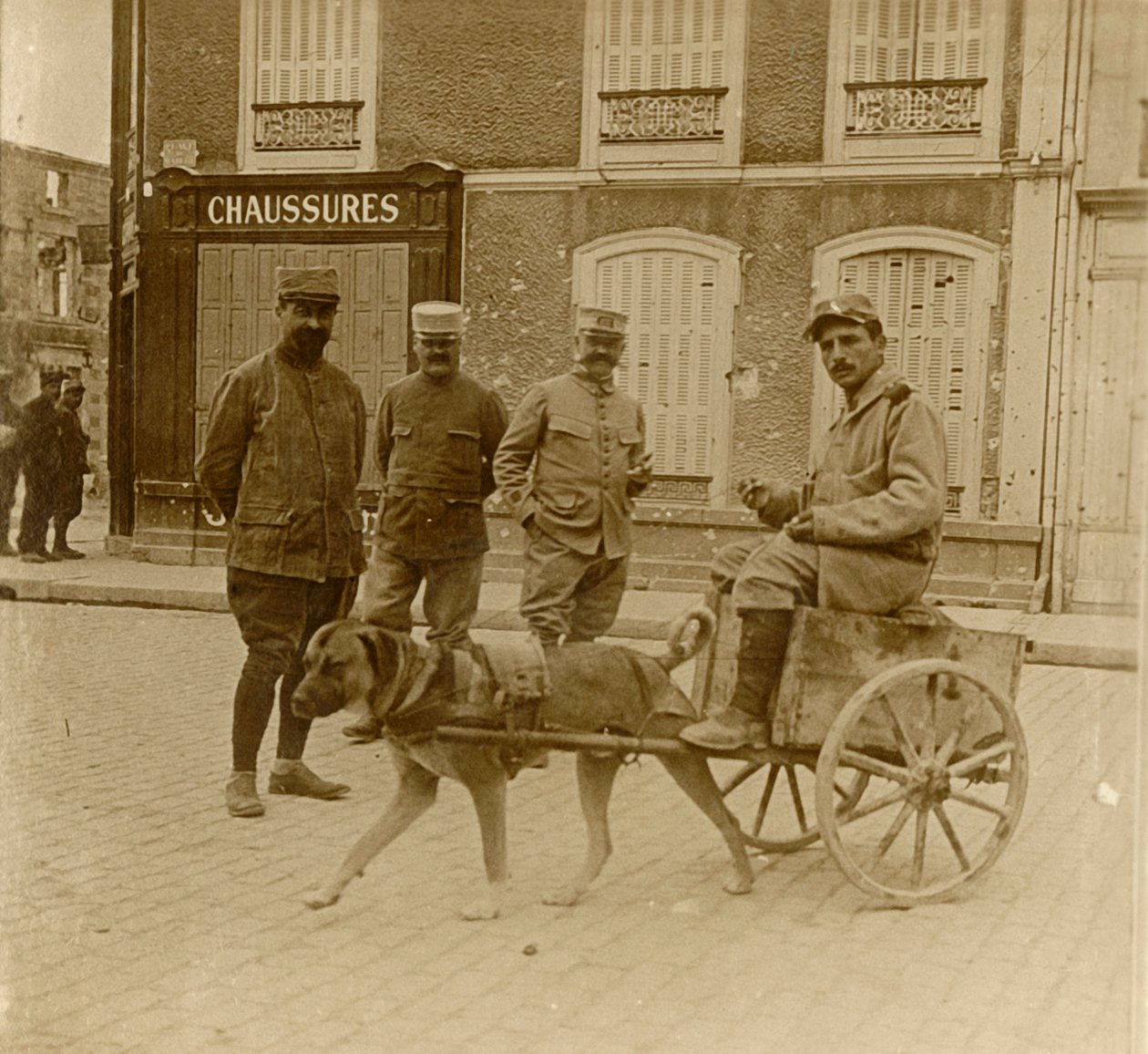 Carro de perros, Francia, c1914-c1918 de Unbekannt