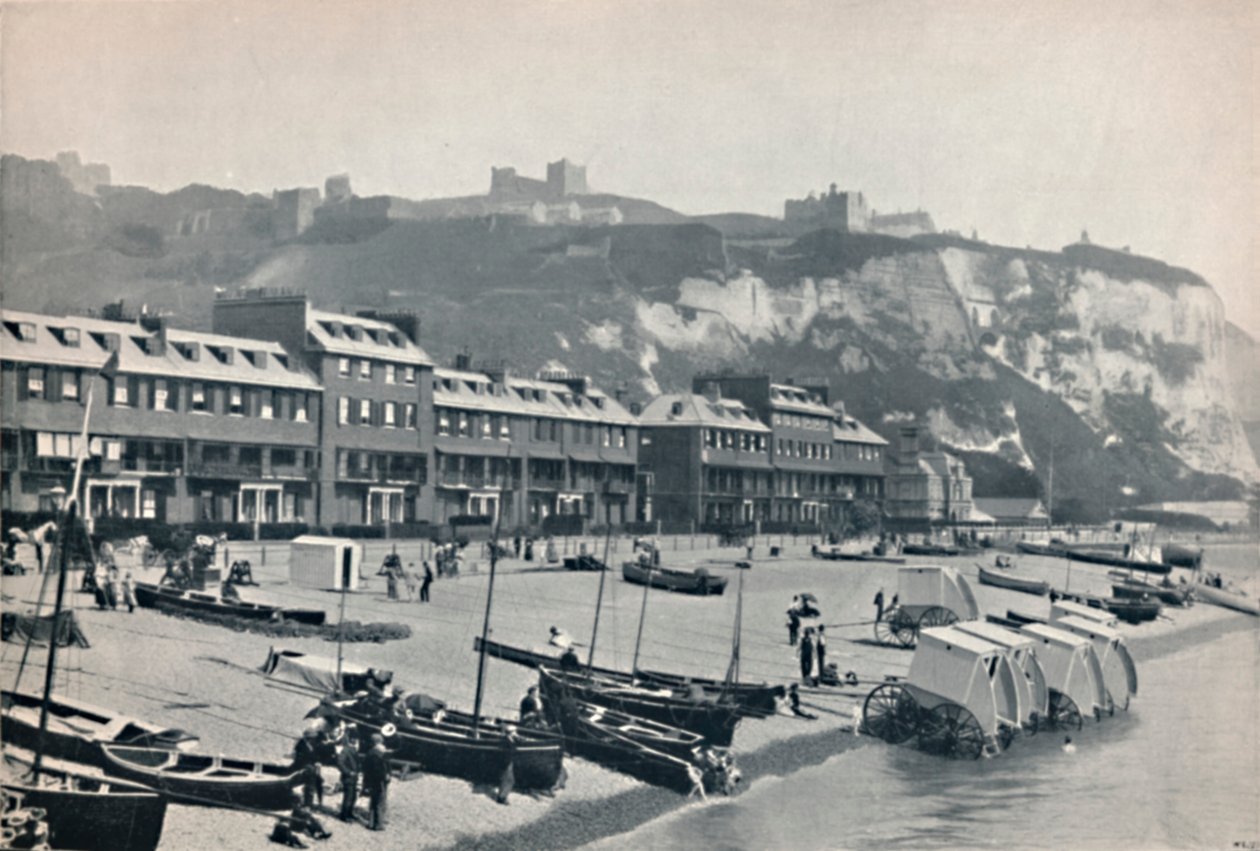 Dover - El Desfile, mostrando el Castillo de Dover, 1895 de Unbekannt
