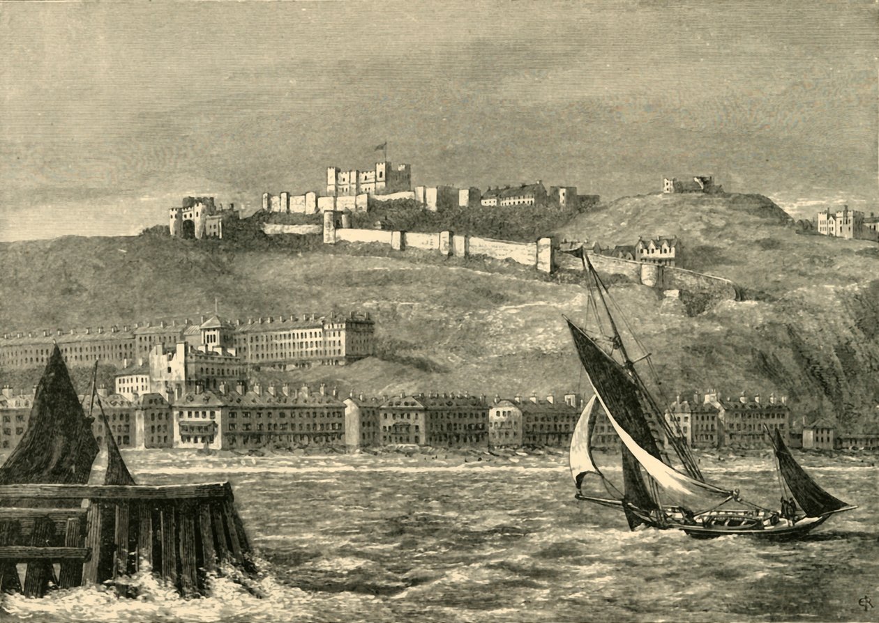 Dover, desde el mar, 1898 de Unbekannt