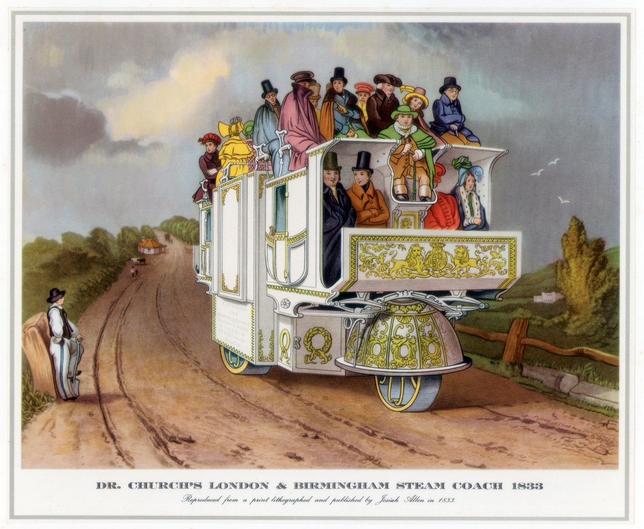 El coche de vapor de Londres y Birmingham del Dr. Church, 1833 de Unbekannt