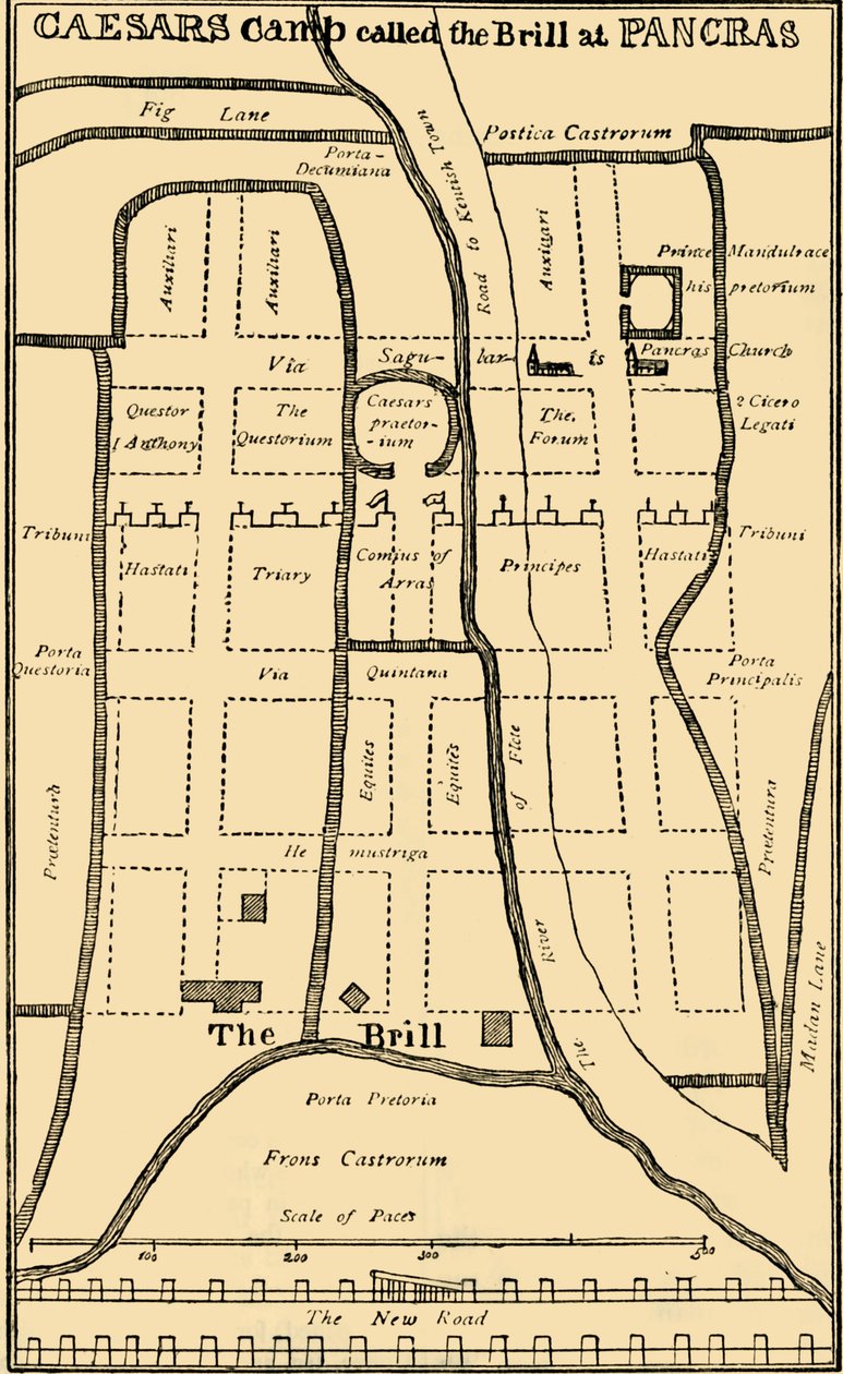 Plan del Dr. Stukeley del campamento en St. Pancras, c1750 de Unbekannt