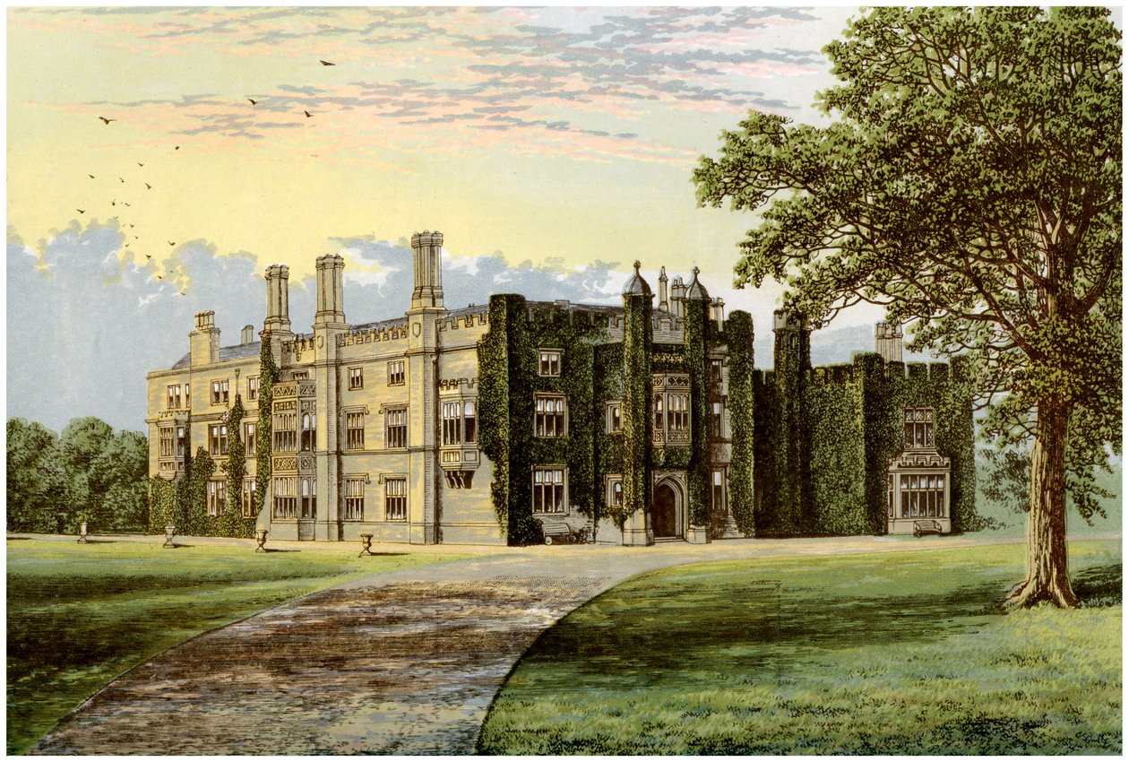 Drakelowe Hall, Derbyshire, hogar del Baronet Gresley, c1880 de Unbekannt