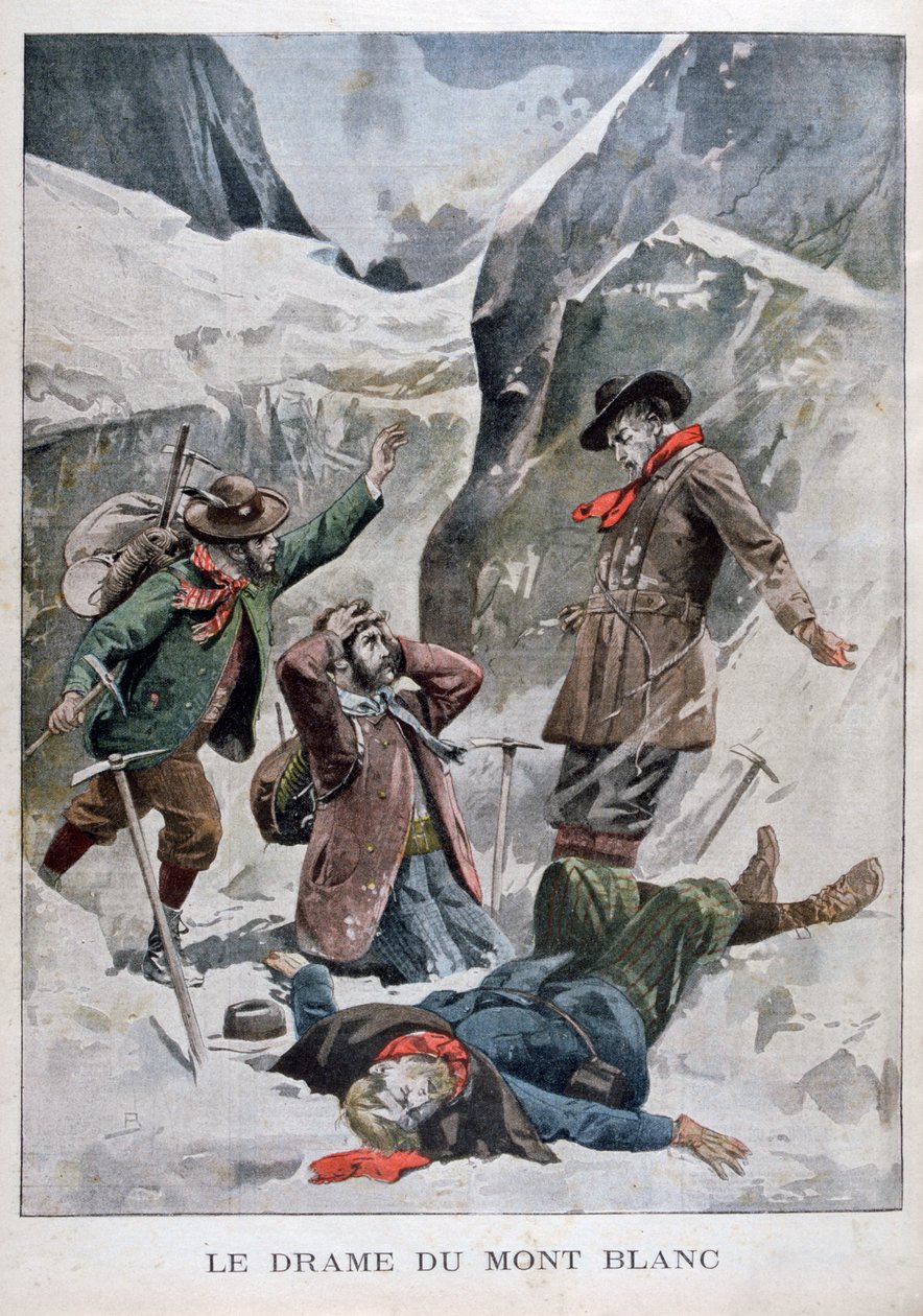 Drama en el Mont Blanc, Alpes, 1902 de Unbekannt
