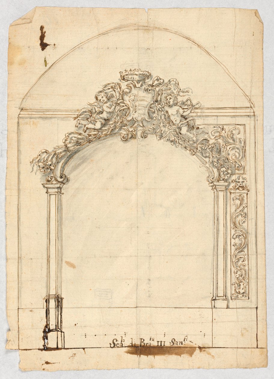 Dibujo, Sobrepuerta Escultórica de Unbekannt