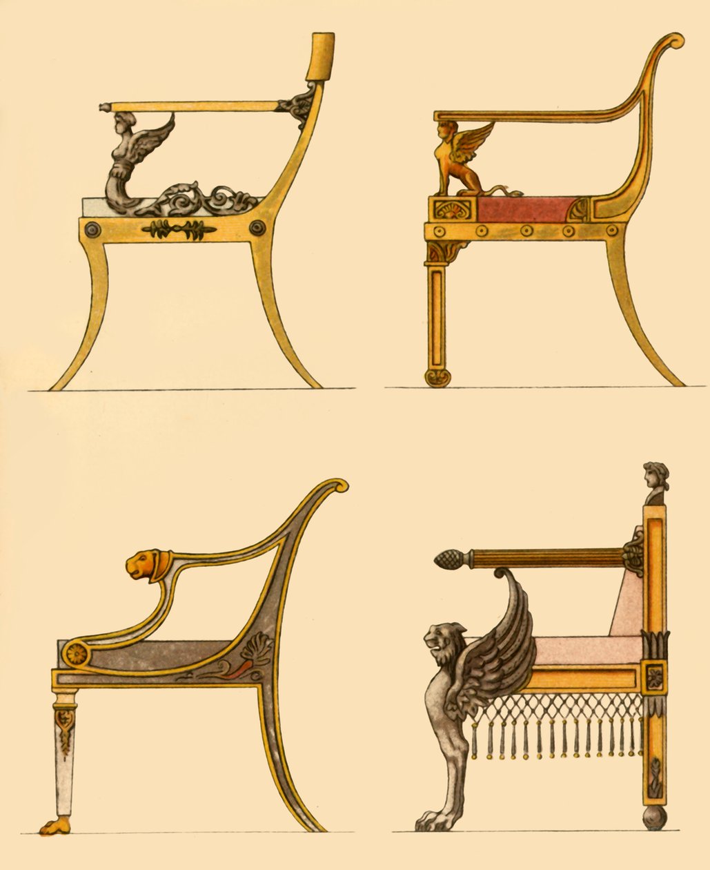 Sillas de salón, 1808, 1946 de Unbekannt