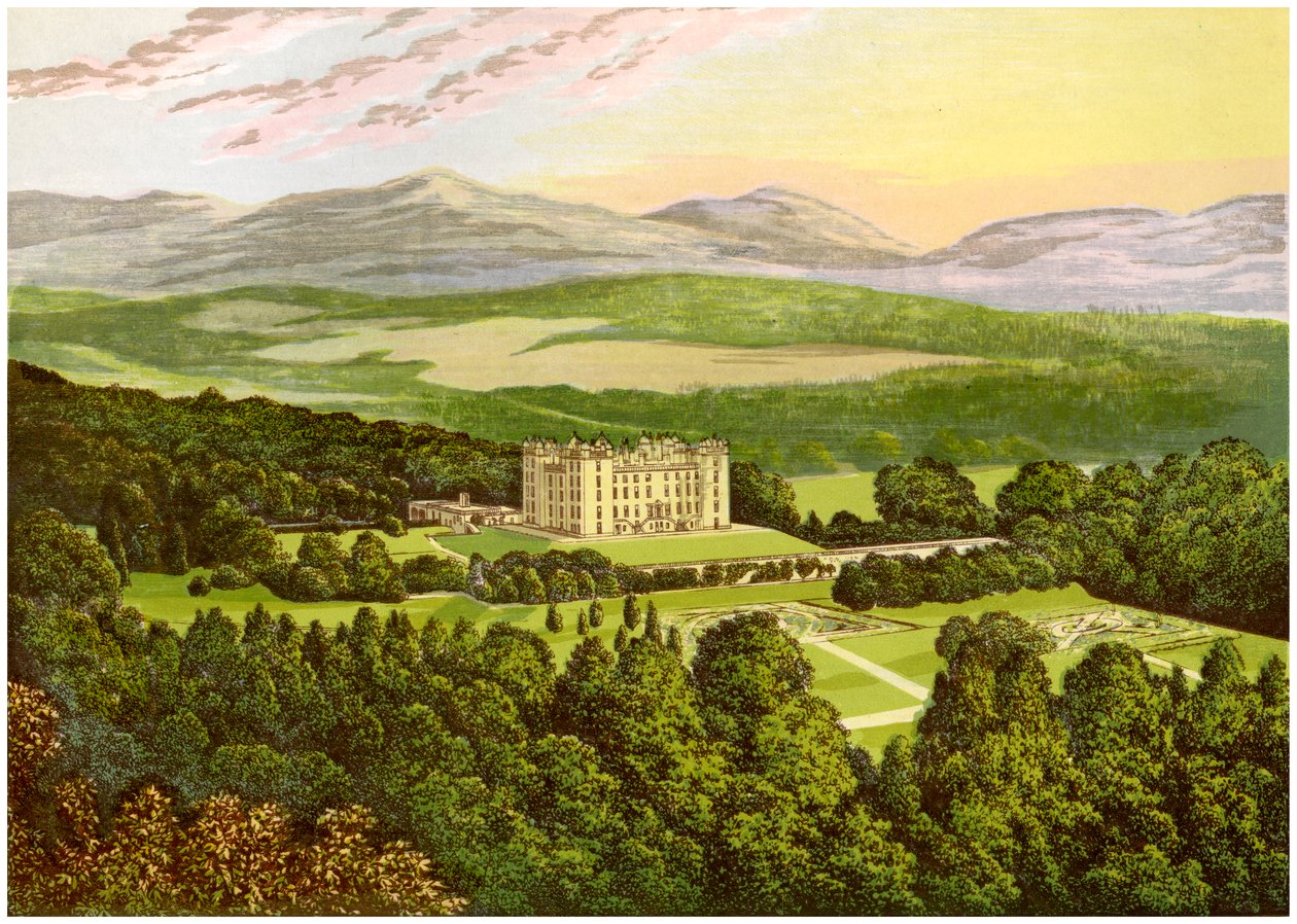 Castillo de Drumlanrig, Dumfriesshire, Escocia, hogar del Duque de Buccleuch, c1880 de Unbekannt