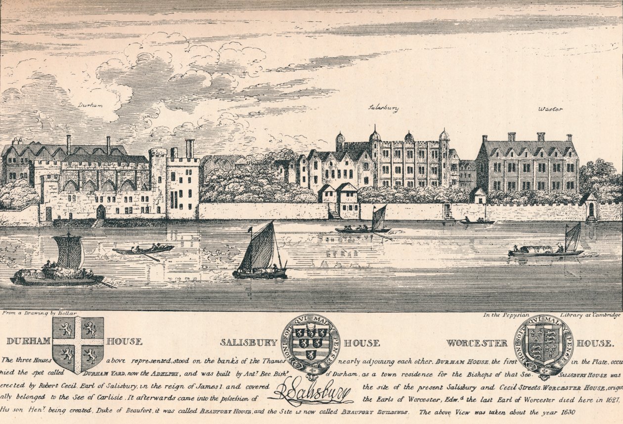 Casa Durham, Casa Salisbury y Casa Worcester, Londres, c1808 1903 de Unbekannt