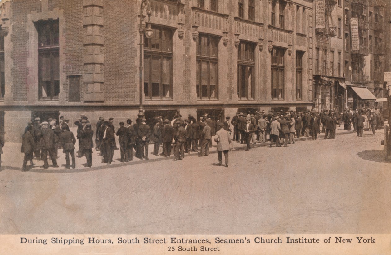 Durante las horas de envío, entradas de South Street, Instituto de la Iglesia de los Marineros de Nueva York de Unbekannt