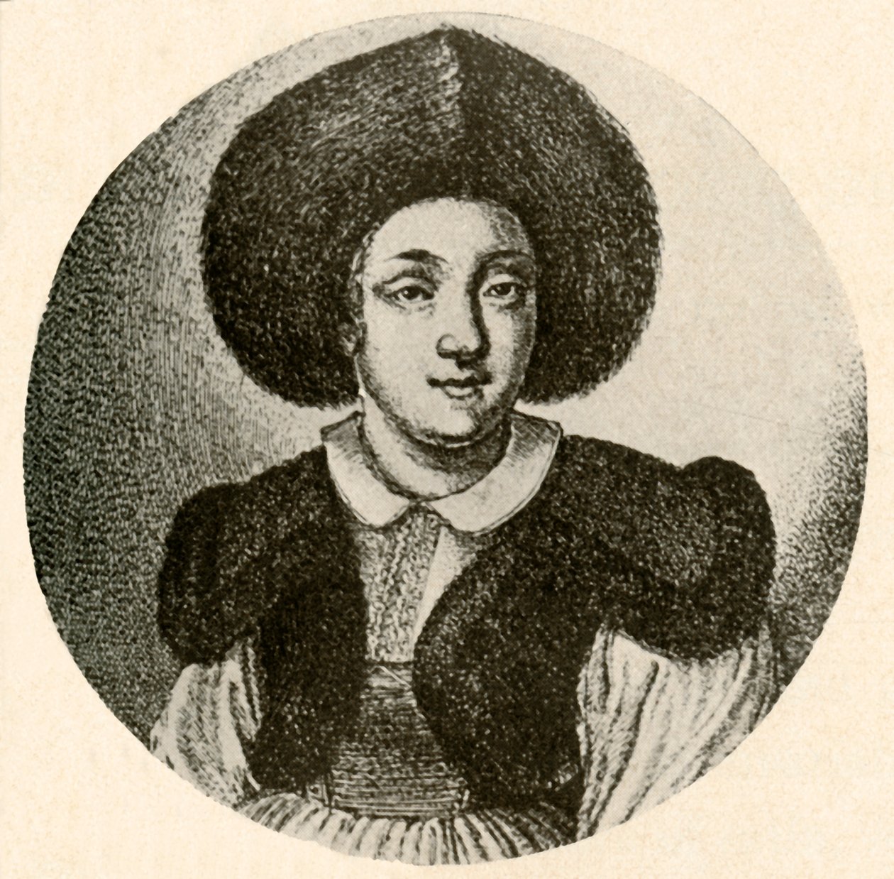 Chica holandesa con gorro de piel y chaqueta con ribete de piel, 1641, 1937 de Unbekannt
