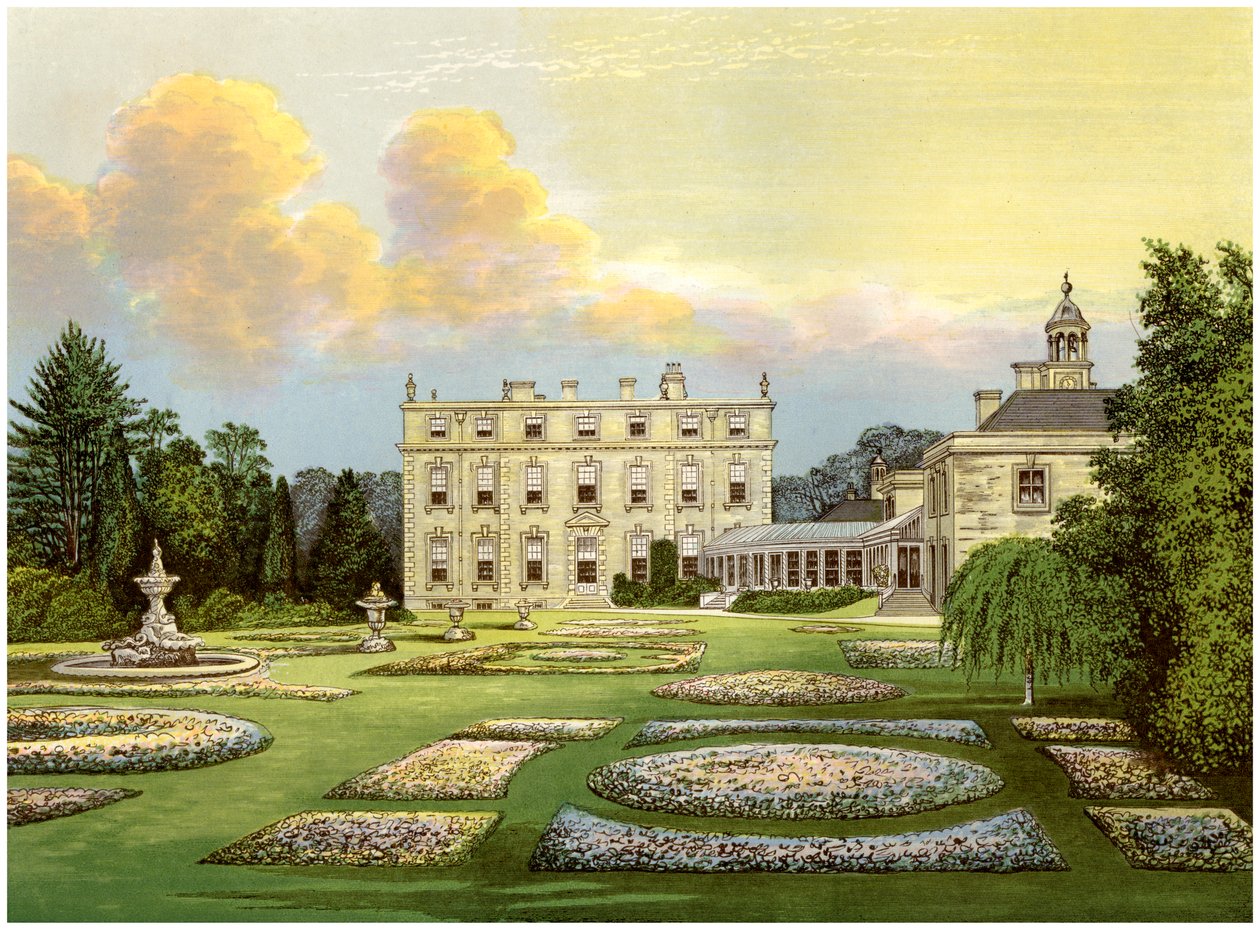 Casa Dytchley, Oxfordshire, hogar de Viscount Dillon, c. 1880 de Unbekannt