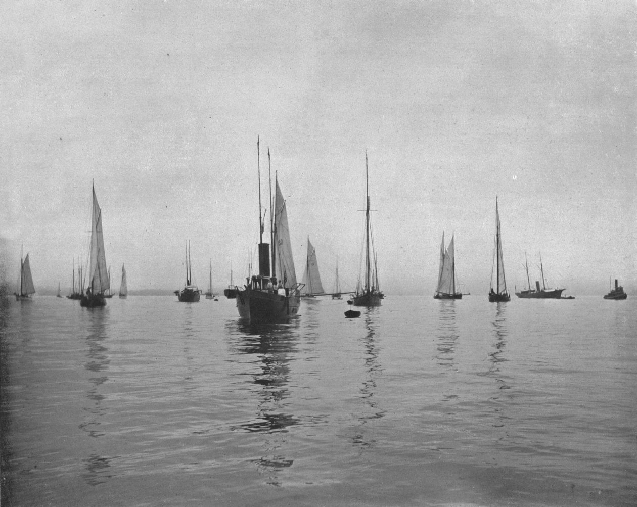 Mañana temprano en la bahía de Nueva York, EE.UU., c1900 de Unbekannt