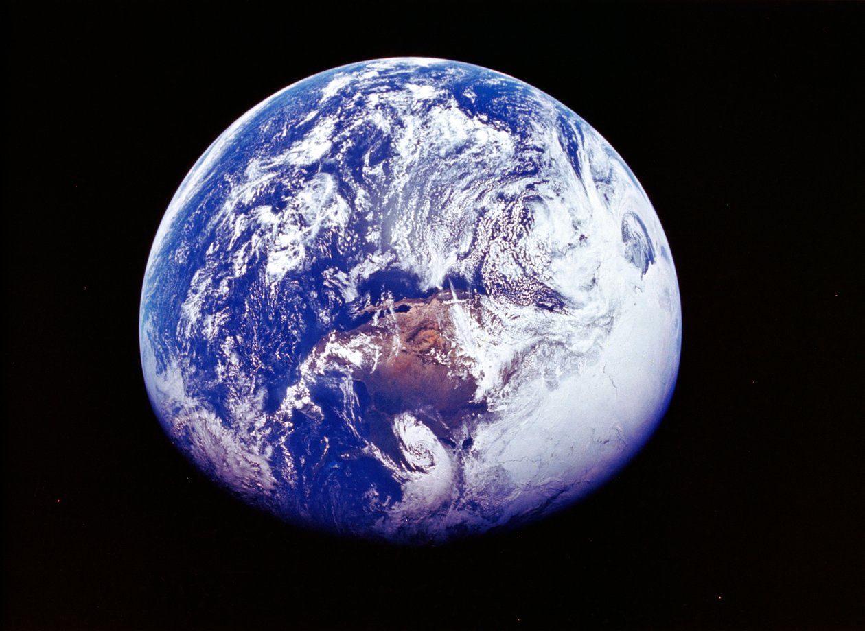 La Tierra desde el espacio, fotografiada por la nave espacial Apollo 16, 16 de abril de 1972 de Unbekannt