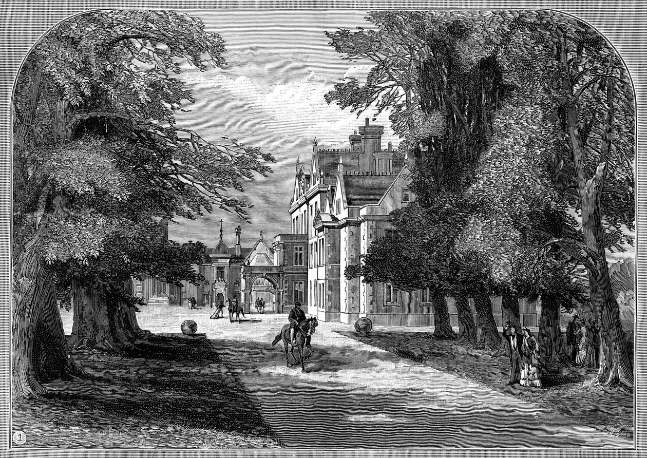 Fachada Este y entrada principal, Sandringham, Norfolk, 1887 de Unbekannt