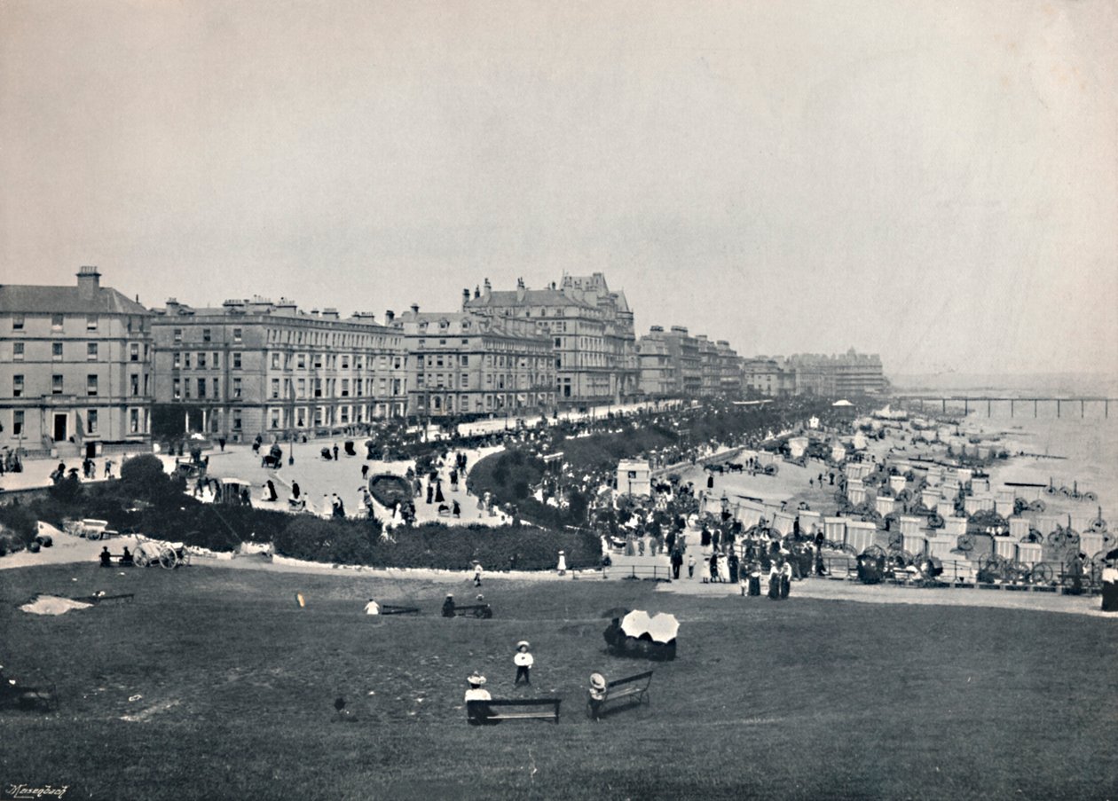 Eastbourne - Vista general desde la Torre Wish, 1895 de Unbekannt