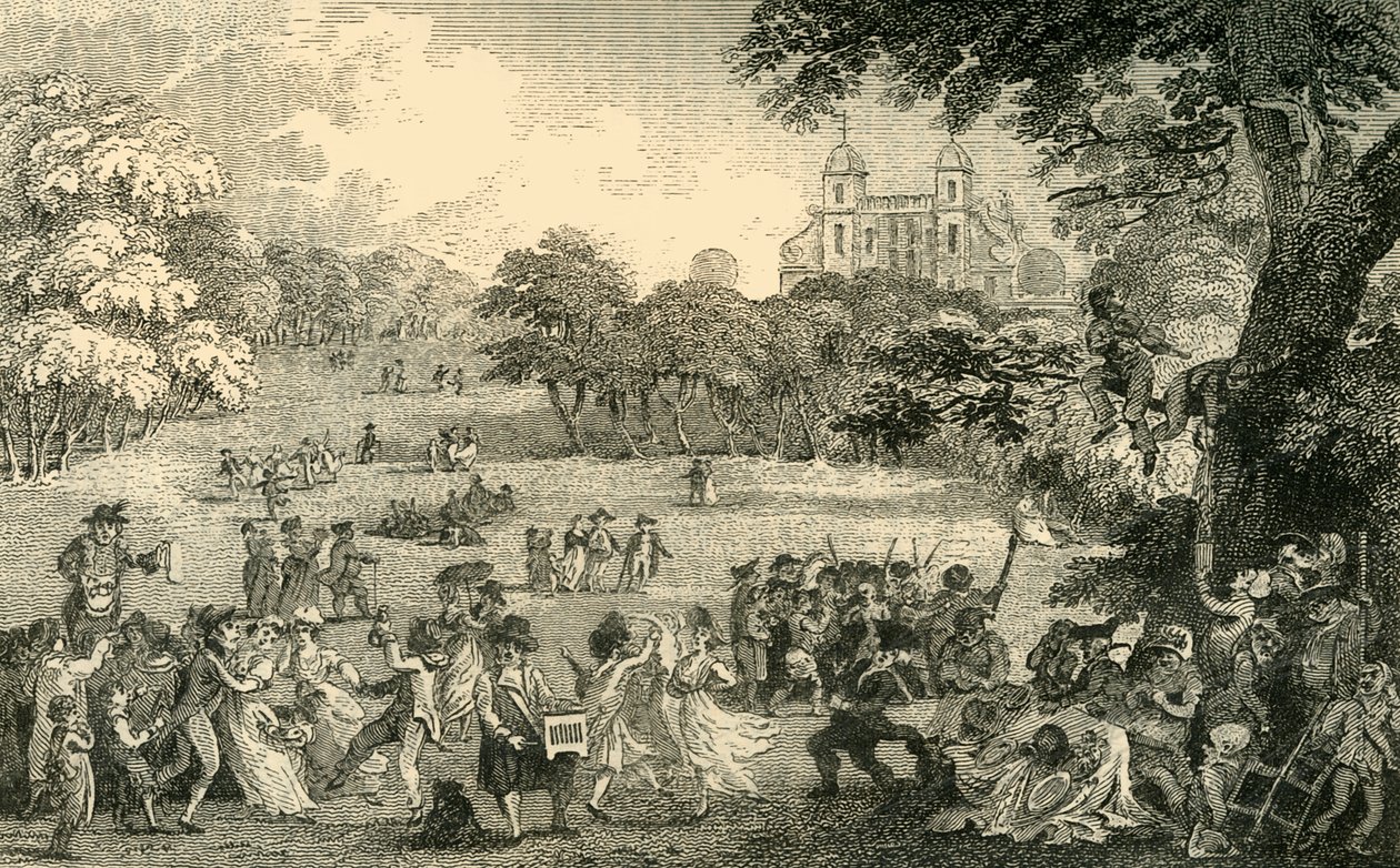 Lunes de Pascua en el Parque de Greenwich, c1878 de Unbekannt