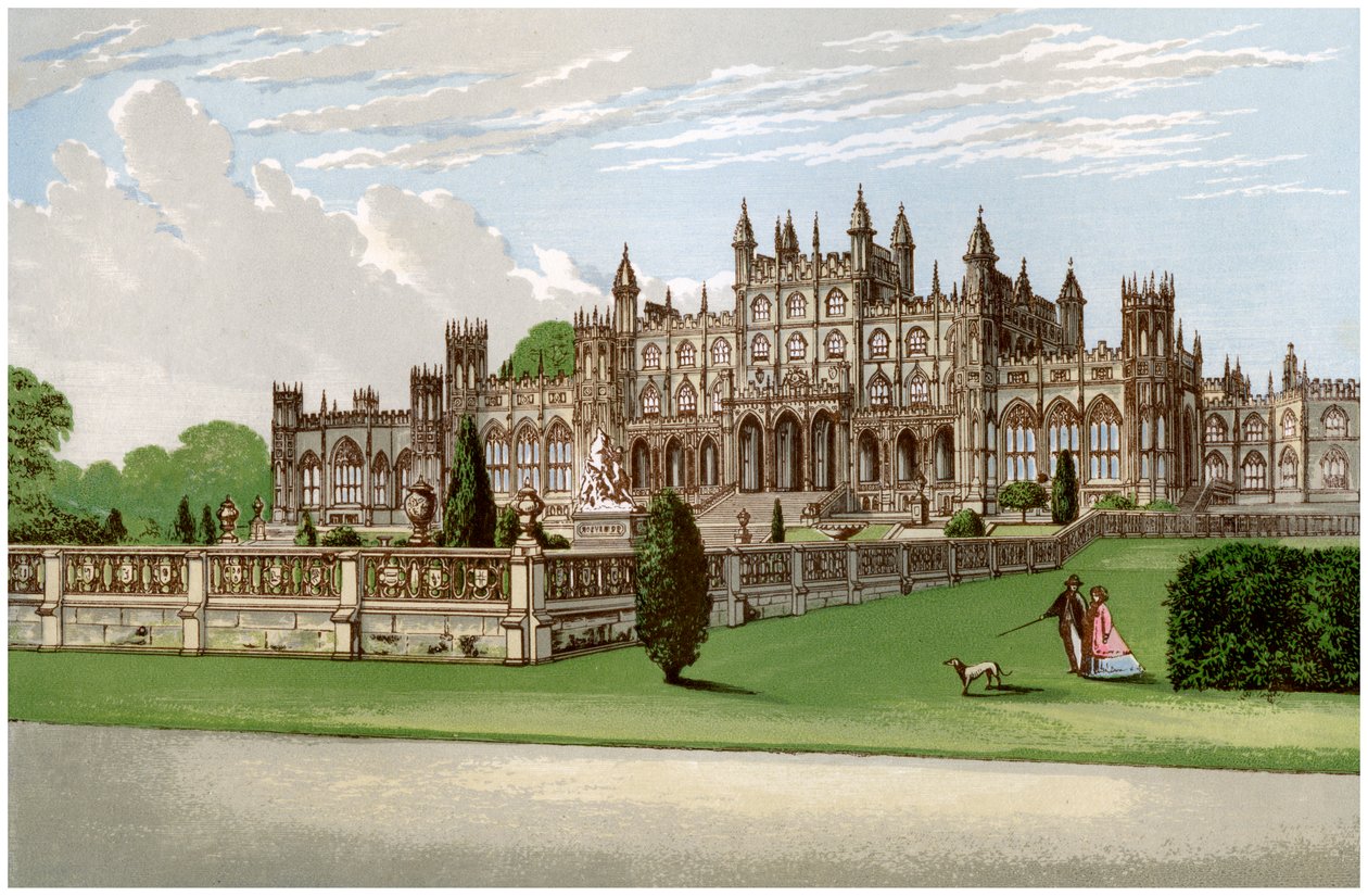 Eaton Hall, Cheshire, hogar del Duque de Westminster, c. 1880 de Unbekannt