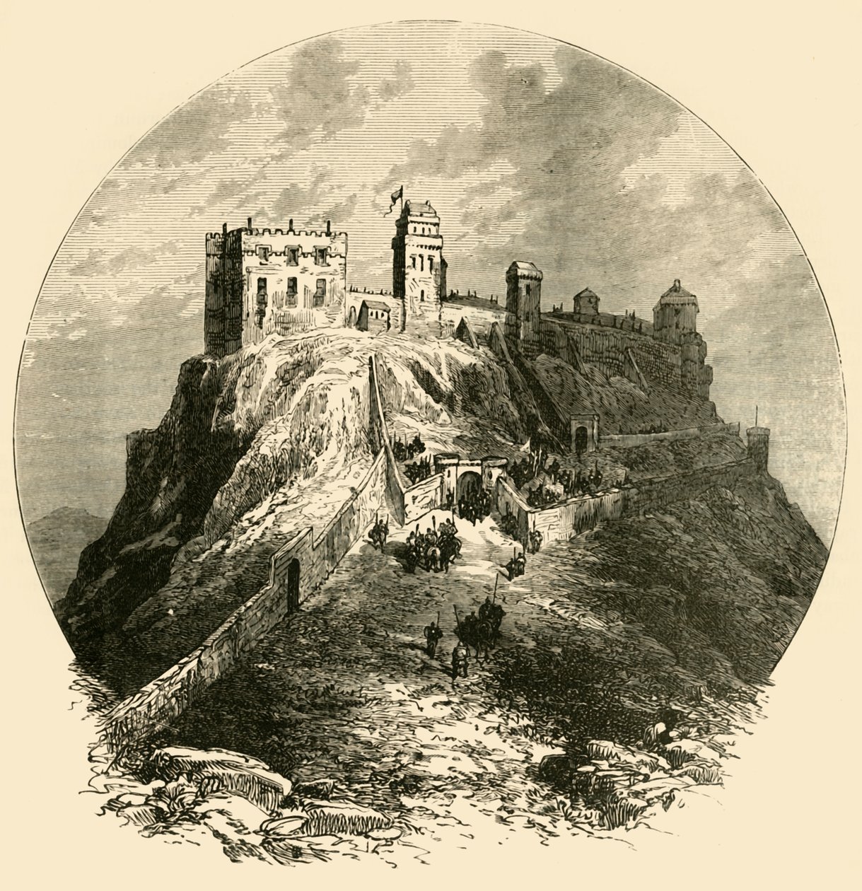 Castillo de Edimburgo, como era antes del asedio de 1573, 1890 de Unbekannt