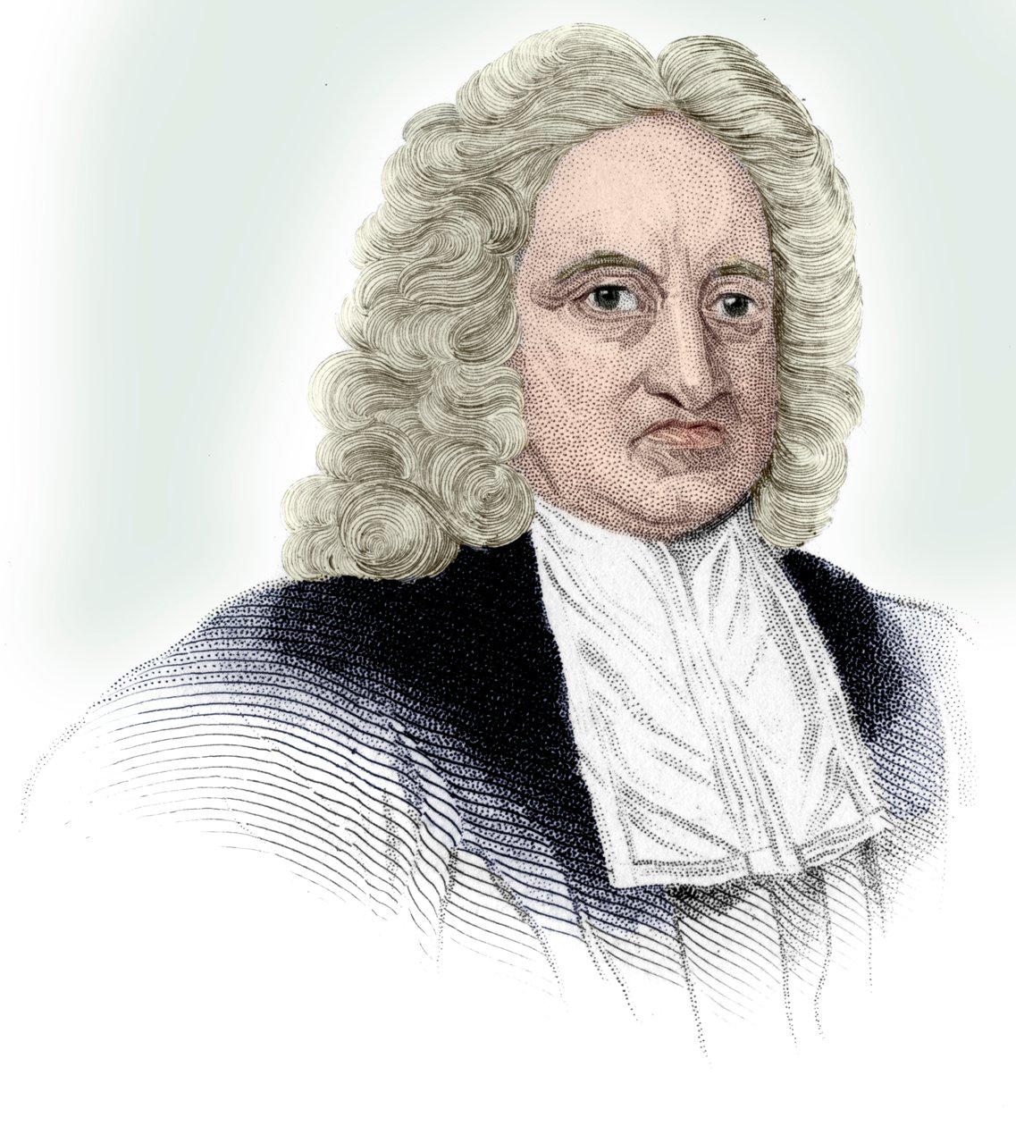 Edmond Halley, astrónomo, matemático, meteorólogo y físico inglés, c. 1850 de Unbekannt