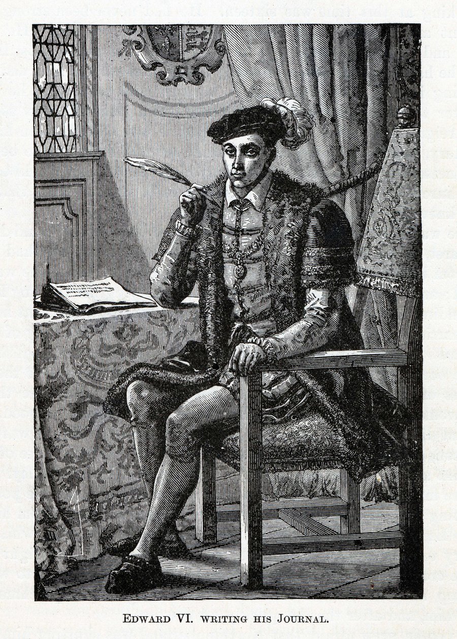 Eduardo VI escribiendo su Diario de Unbekannt
