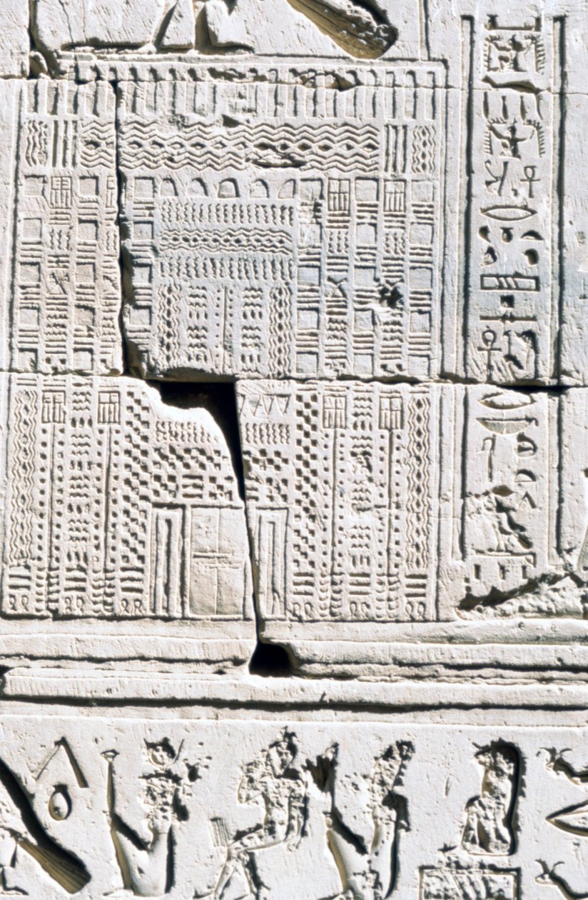Calendario egipcio, Templo de Kom Ombo, Egipto, siglo II-I a.C. de Unbekannt