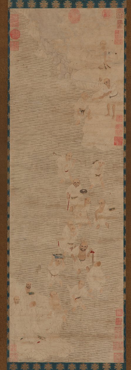 Dieciocho Luohans Cruzando un Río, dinastía Ming, siglos XVI-XVII de Unbekannt
