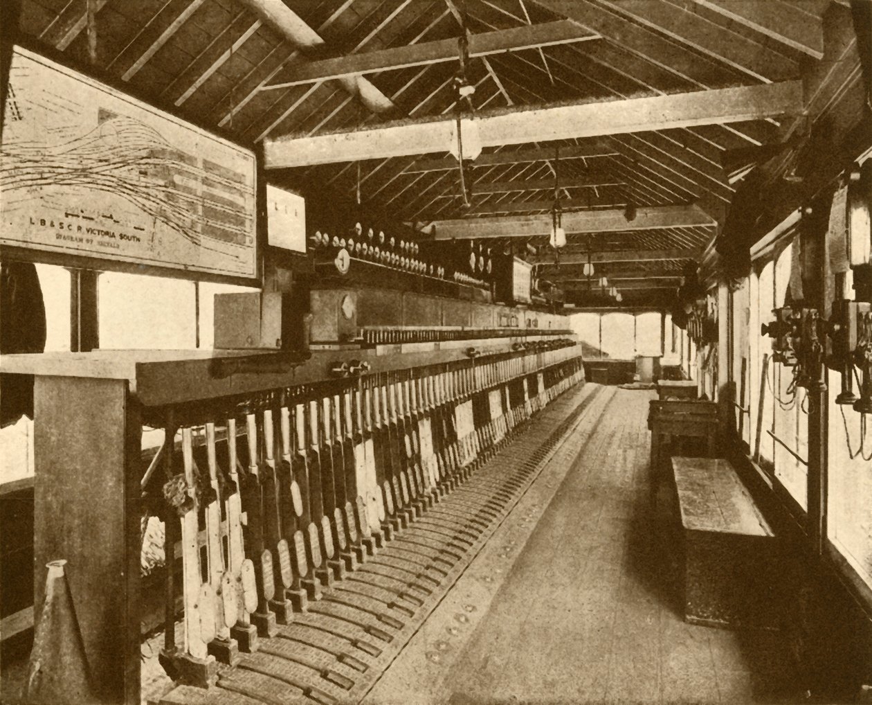 Cabina de señales electromecánicas en Victoria, Southern Railway, 1930 de Unbekannt