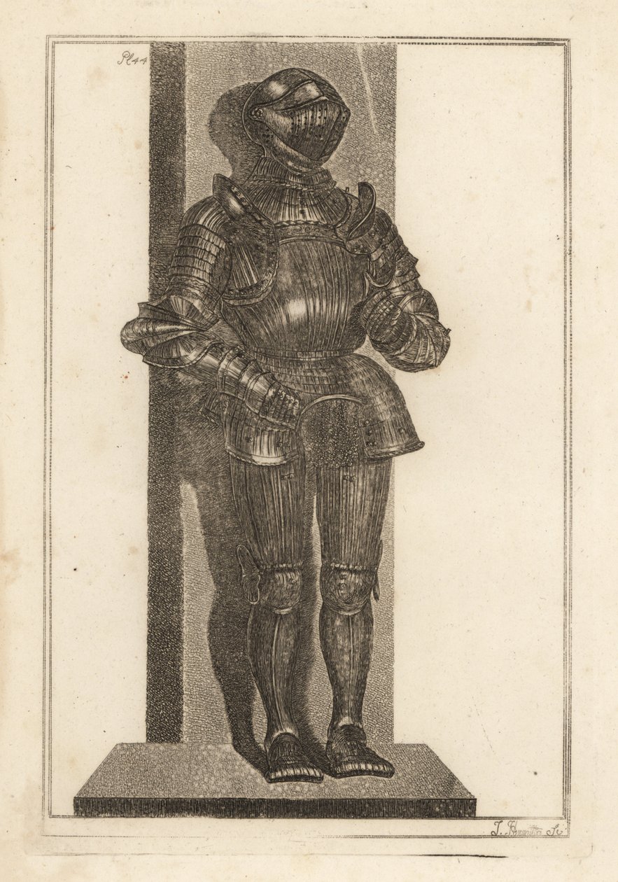 Elegante traje de armadura acanalada traída por Lord Warwick desde Alemania de Unbekannt