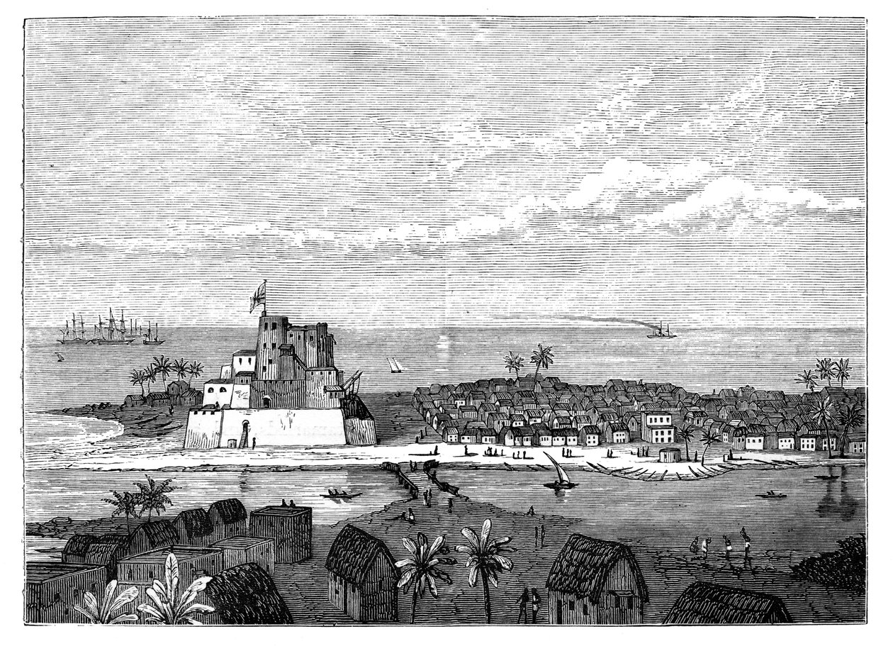 Elmina, Costa de Oro, África Occidental, c. 1890 de Unbekannt