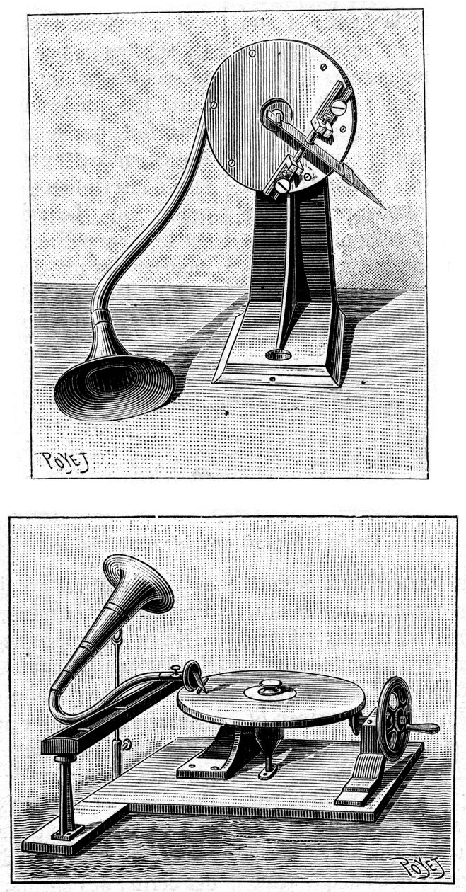 El gramófono de Emile Berliner, c1888 de Unbekannt