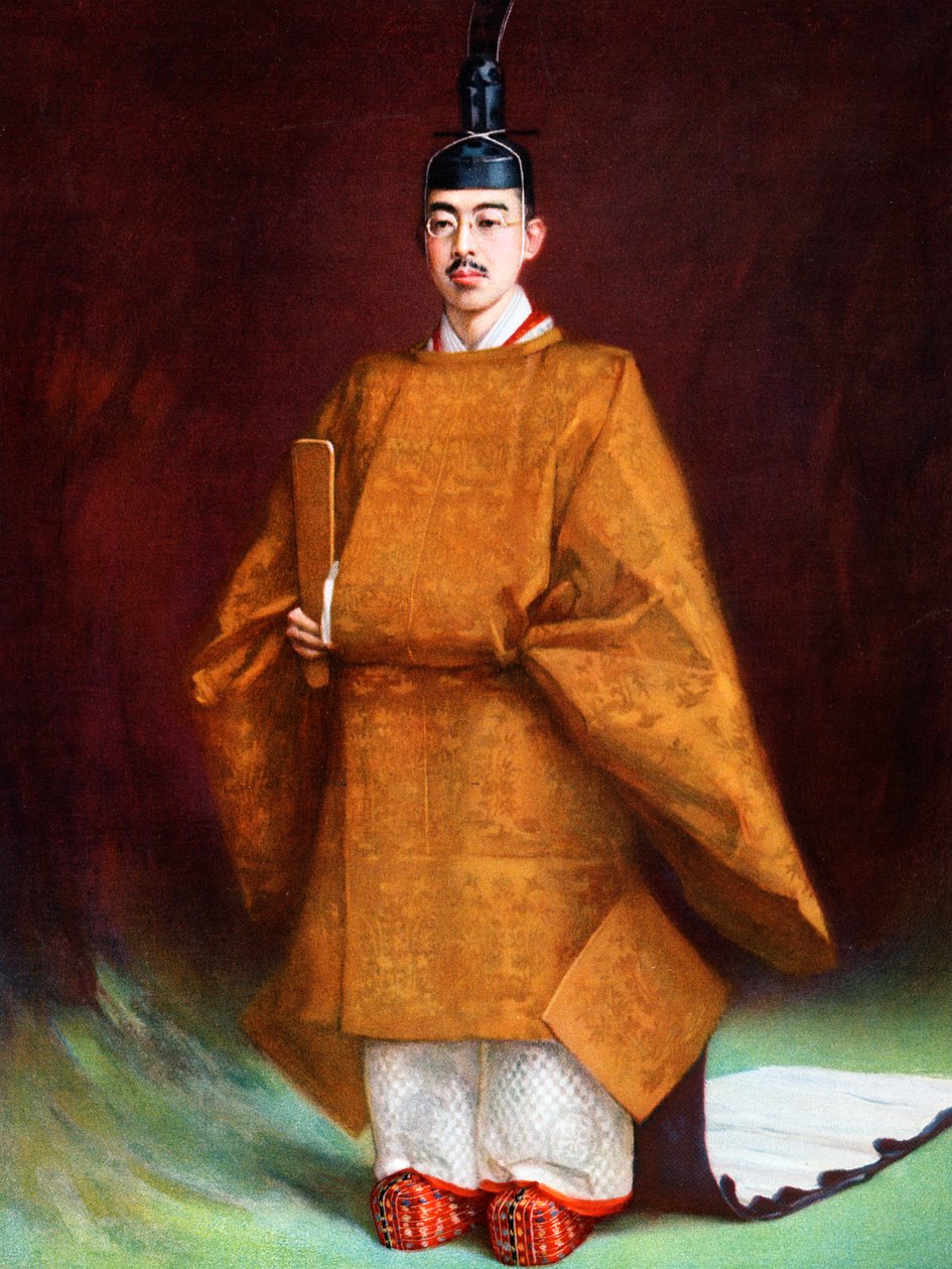 Emperador Hirohito en sus vestimentas de coronación, c1924-1926 de Unbekannt