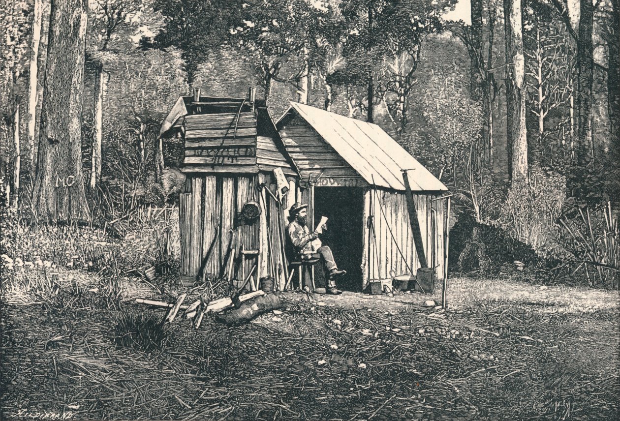 Campamento de colonos australianos, 1896 de Unbekannt