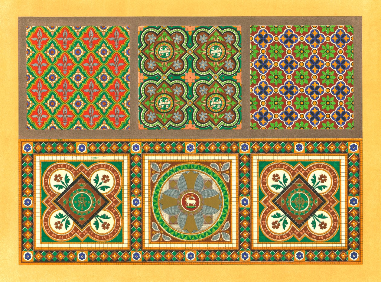 Azulejos encáusticos, siglo XIX de Unbekannt