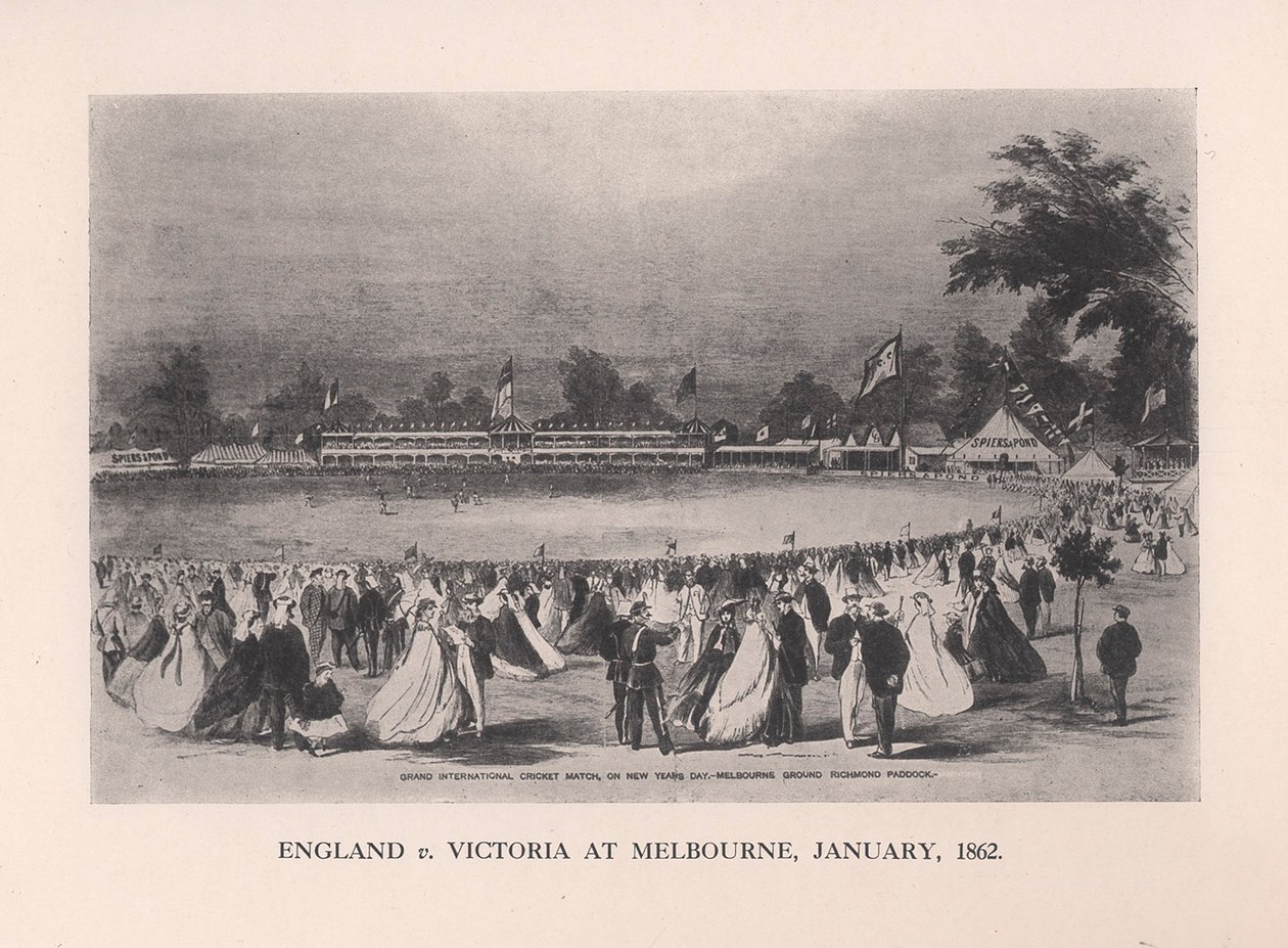 Inglaterra contra Victoria en Melbourne, Australia, enero de 1862 de Unbekannt