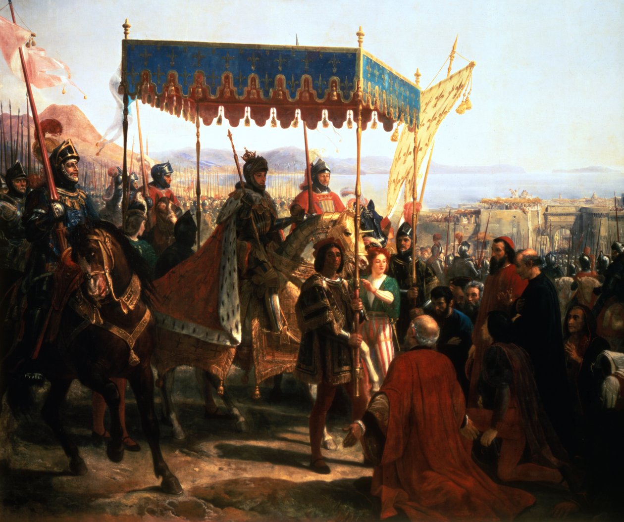 Entrada de Carlos VIII en Nápoles, 12 de mayo de 1495, siglo XIX de Unbekannt