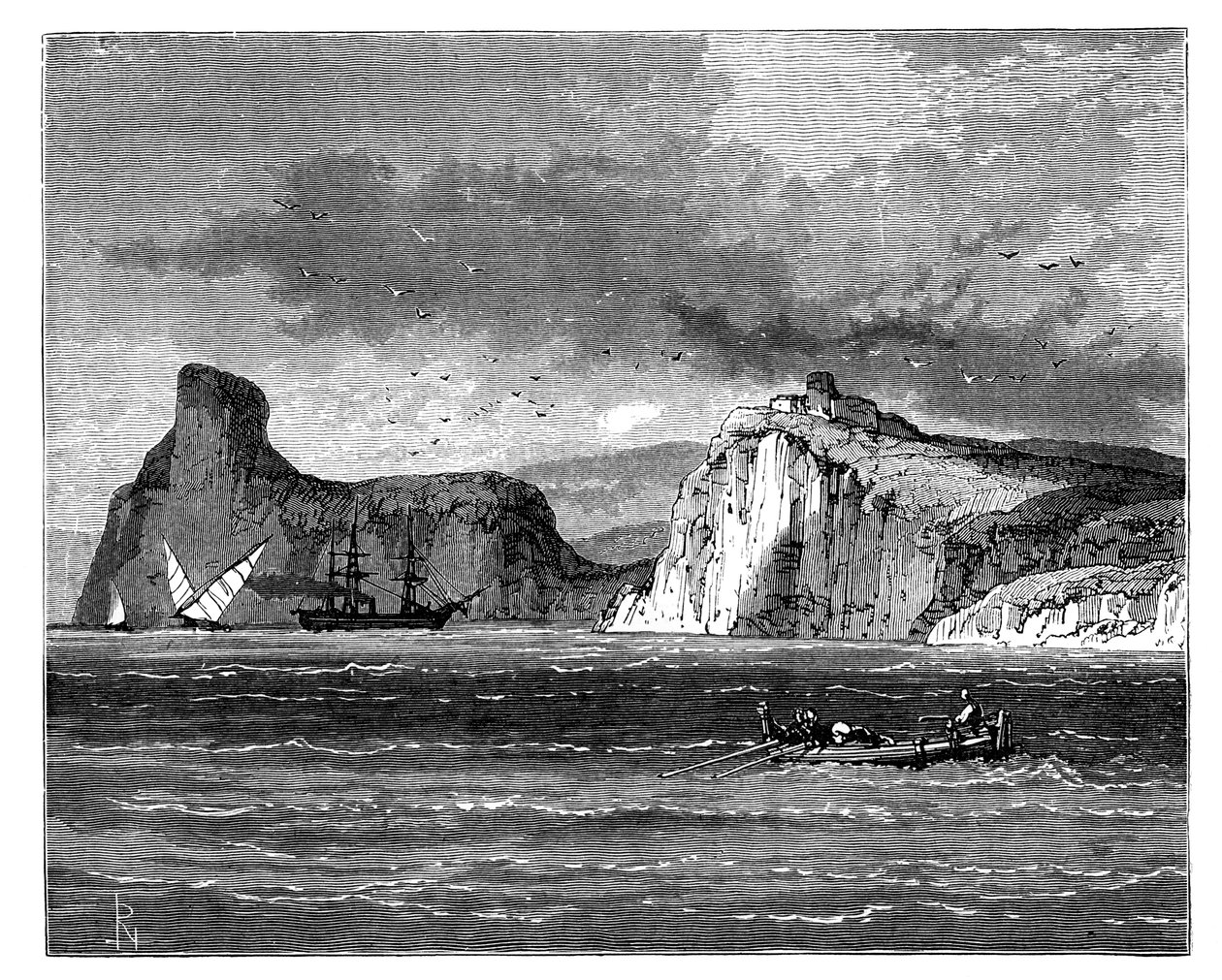 Entrada al puerto de Balaclava, Ucrania, c. 1888 de Unbekannt