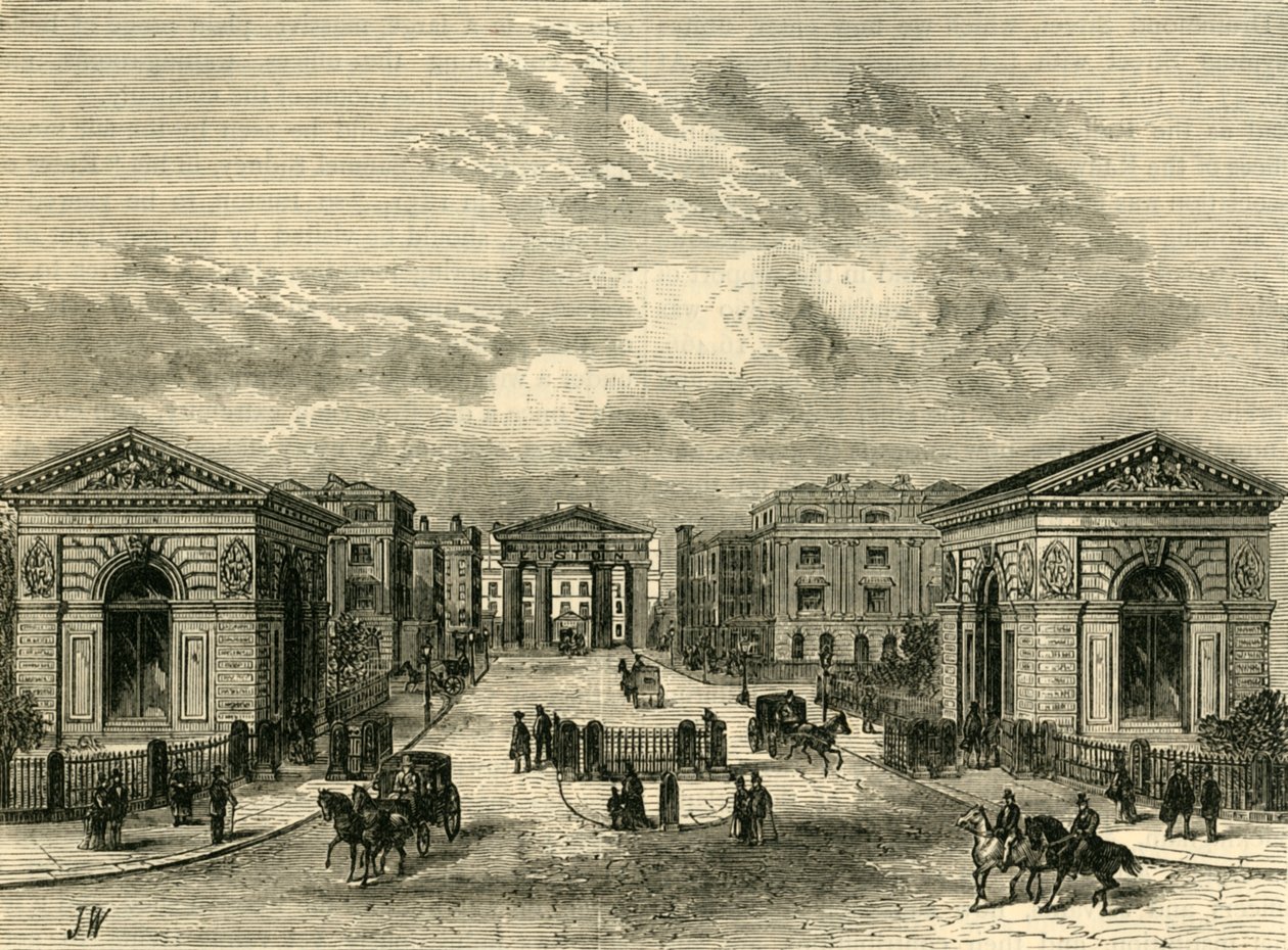 Entrada a la estación de Euston Square, c1876 de Unbekannt