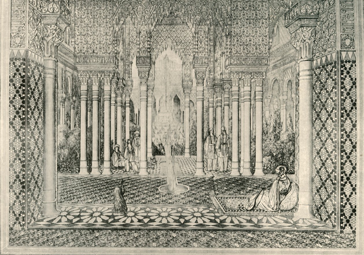 Entrada al Patio de los Leones, siglo XIX, 1907 de Unbekannt