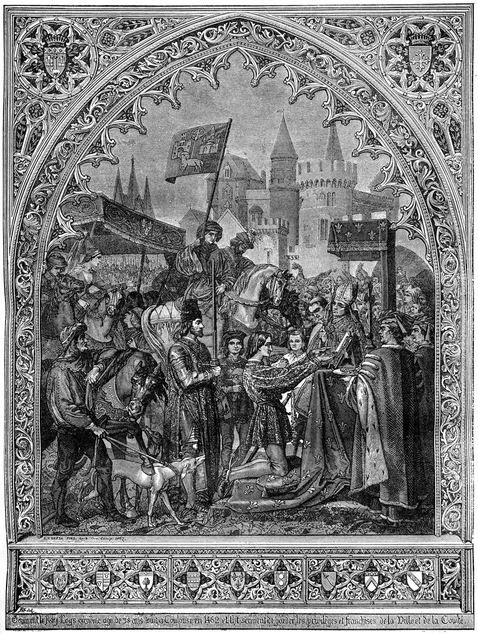 Entrada de Luis XI de Francia en Troyes, 1462 de Unbekannt