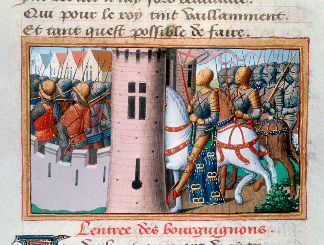 Entrada de los borgoñones a París, mayo de 1418, 1484 de Unbekannt