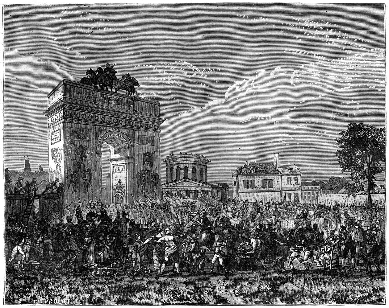 Entrada de la Guardia Nacional en París, después de la campaña prusiana, 1807 de Unbekannt