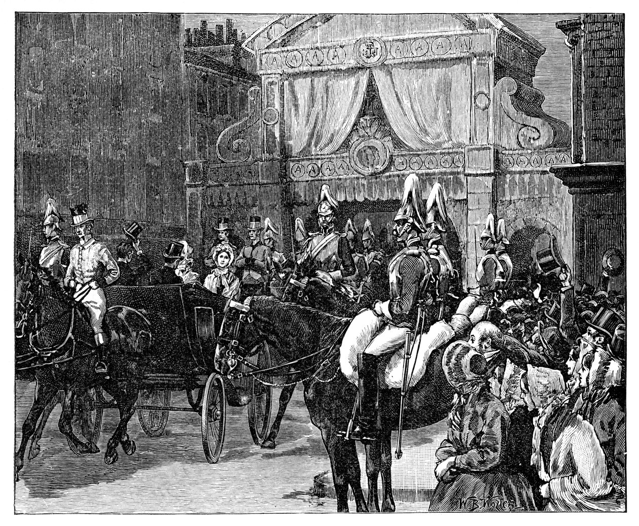 Entrada de la Princesa Alexandra en Londres, finales del siglo XIX de Unbekannt