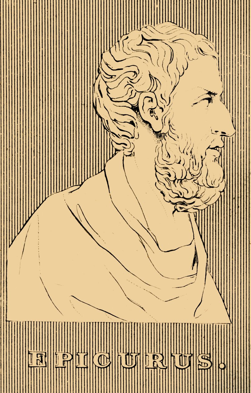 Epicuro, 341-270 a.C., 1830 de Unbekannt