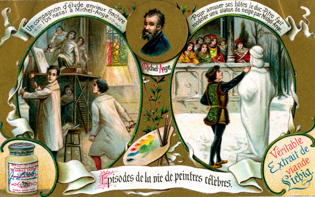 Episodios de la vida de pintores famosos: Miguel Ángel, c1900 de Unbekannt