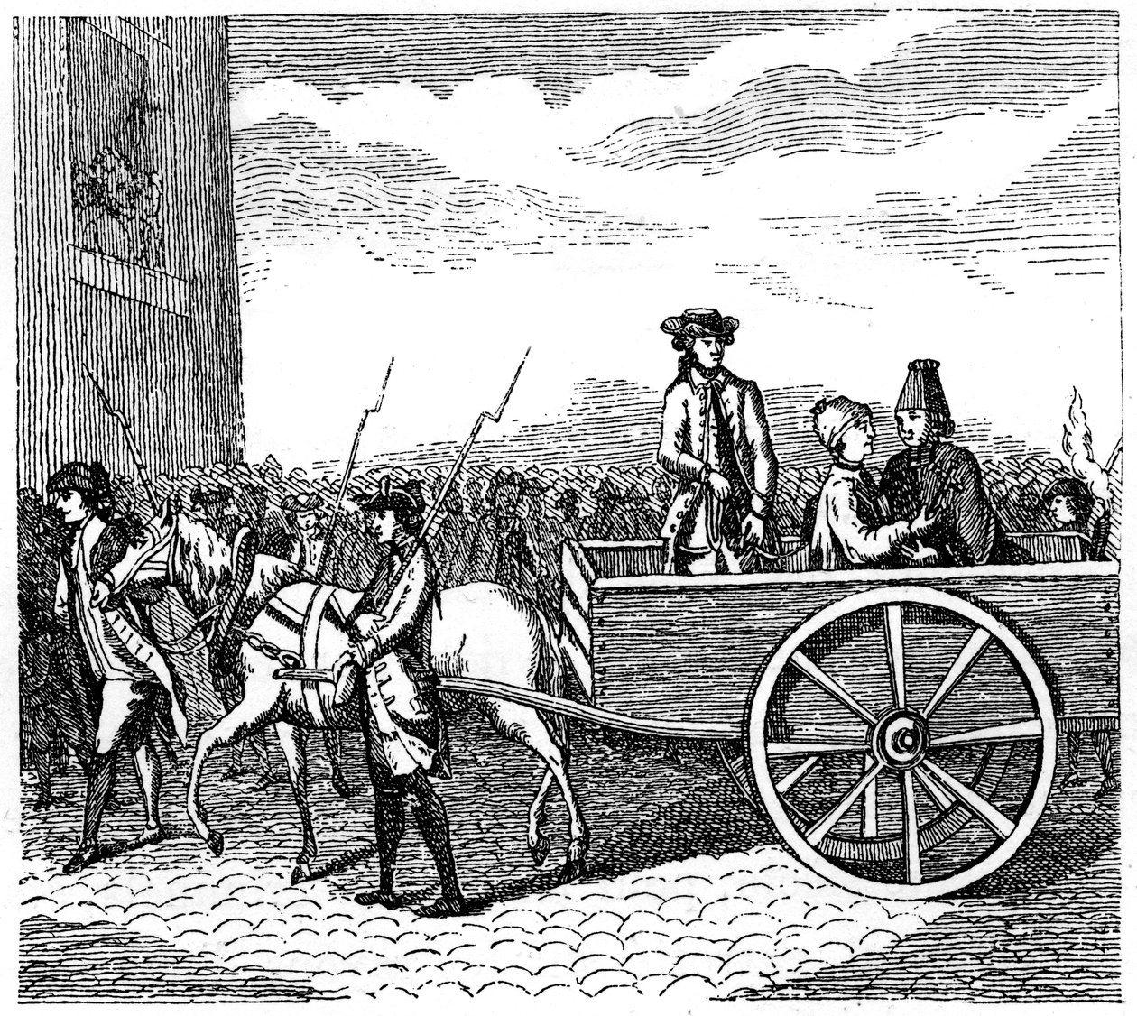 Escoltado por el Ejército para Tortura, 1885 de Unbekannt