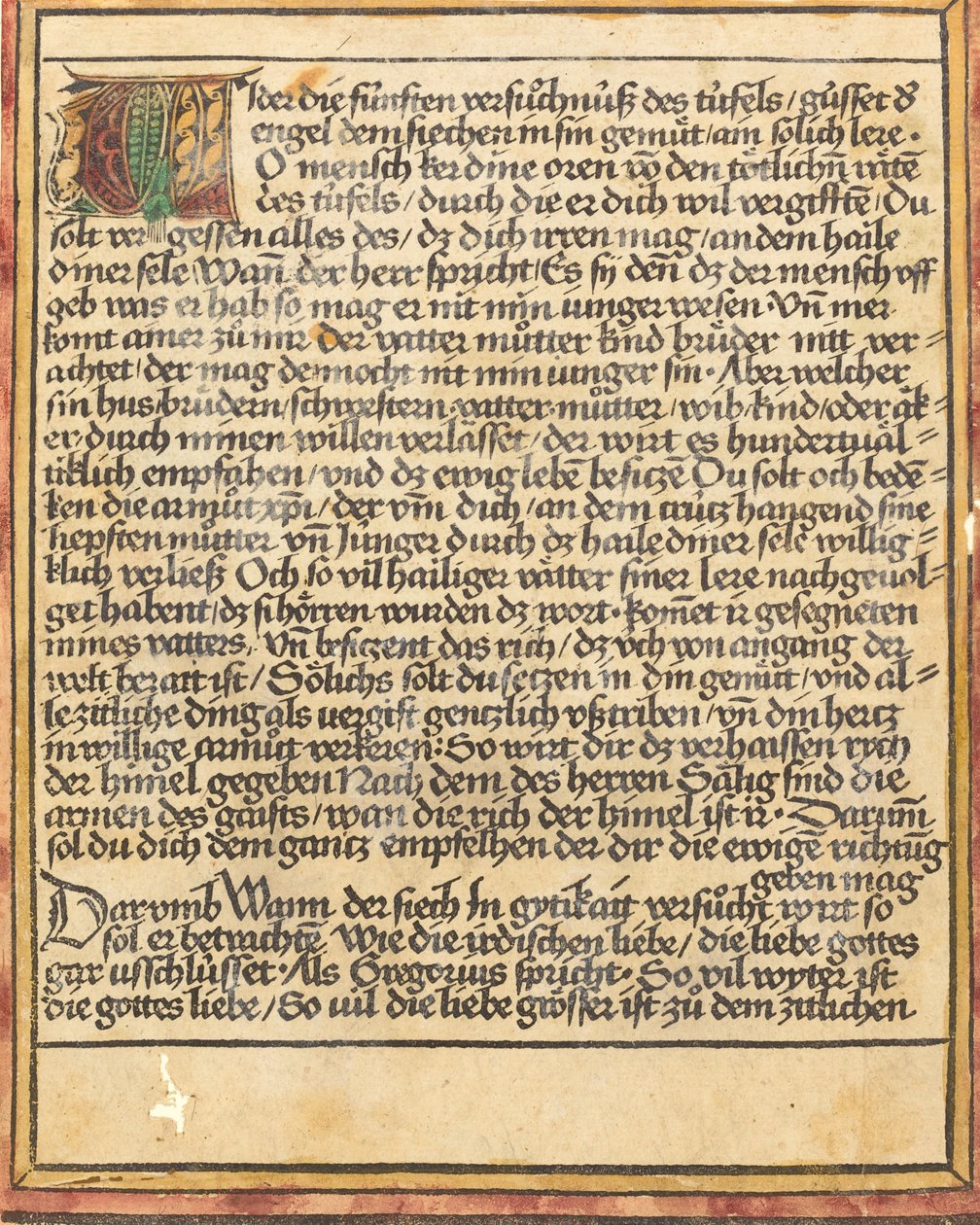 Exhortación contra la avaricia, c. 1470-1475 de Unbekannt