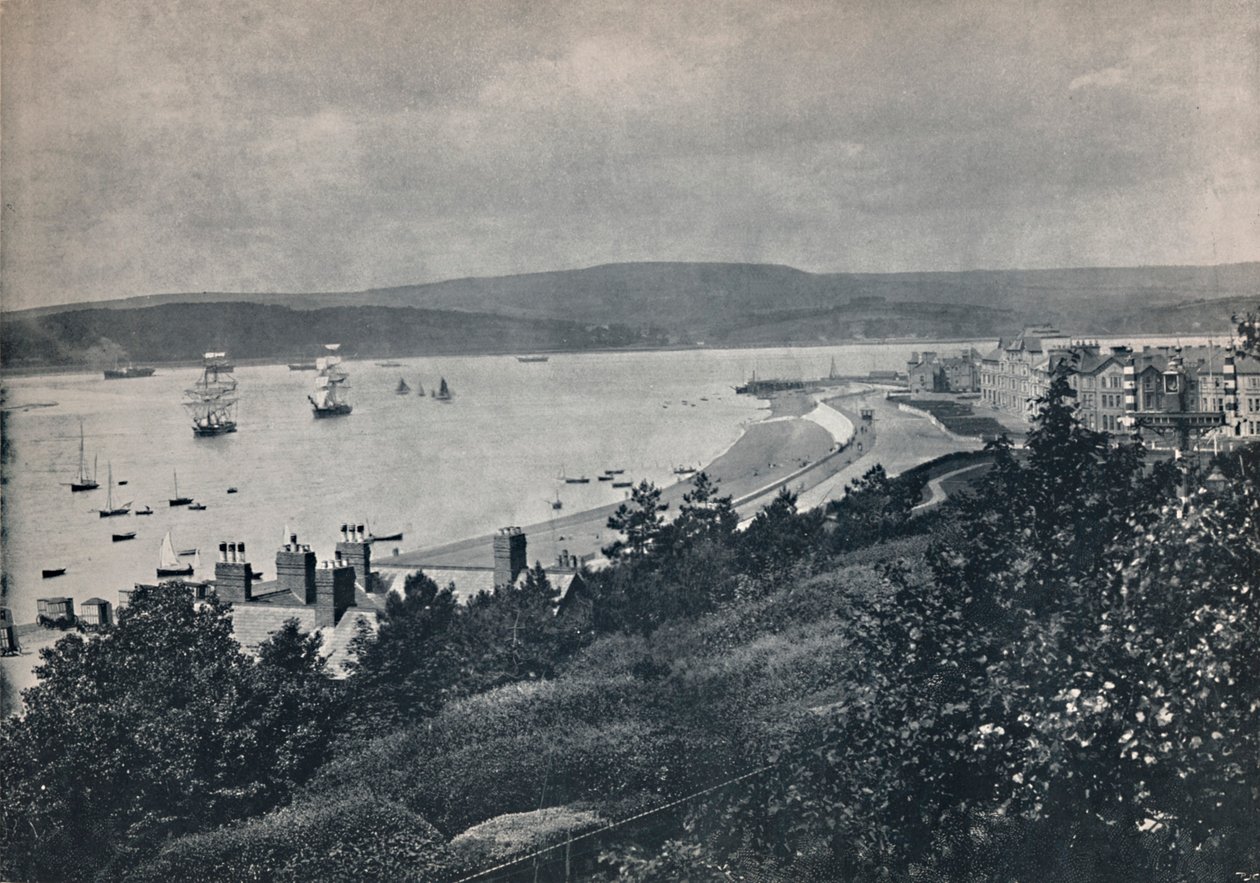 Exmouth - Vista mostrando la playa y la orilla opuesta, 1895 de Unbekannt