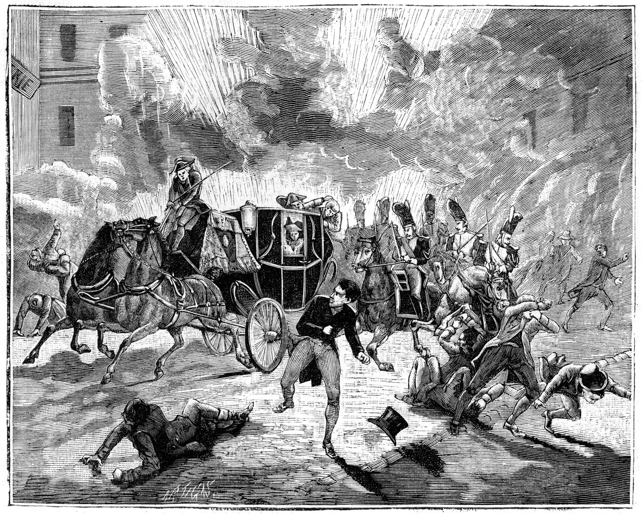 Explosión en la Rue de la Loi, París, Francia, 24 de diciembre de 1800 1882-1884 de Unbekannt