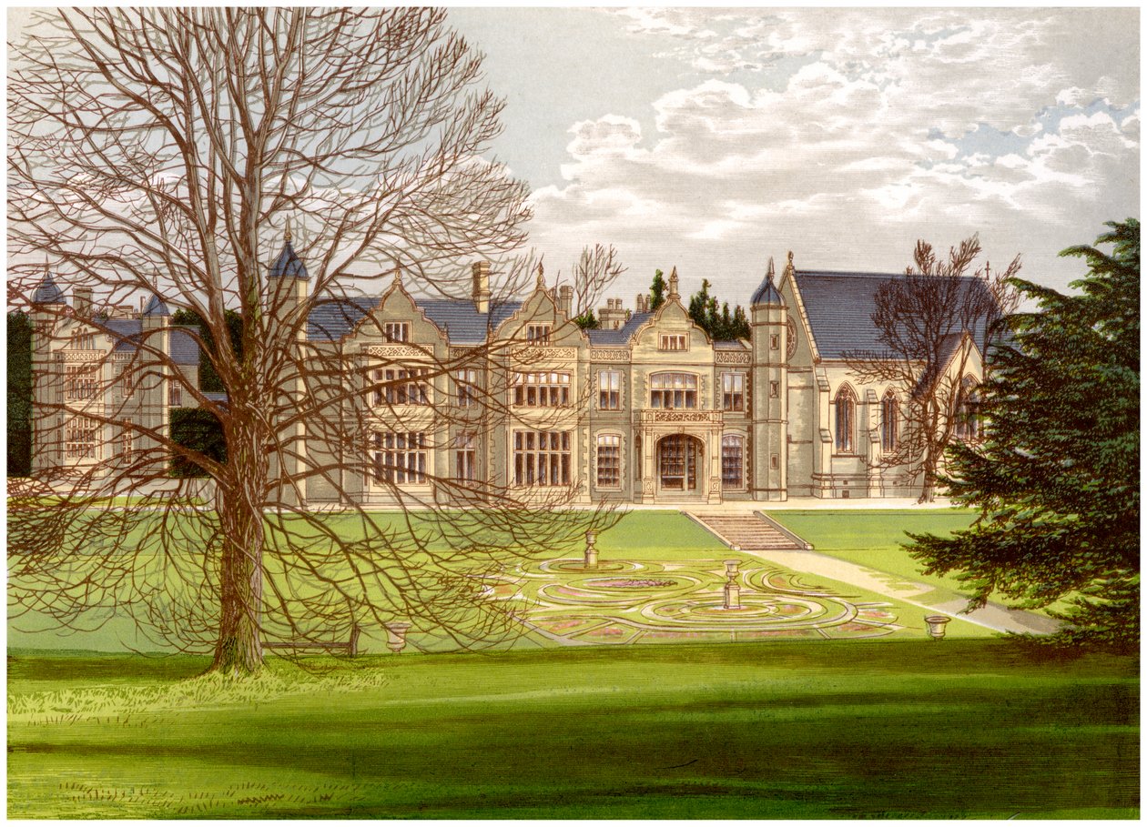 Casa Exton, Rutland, hogar del Conde de Gainsborough, c1880 de Unbekannt