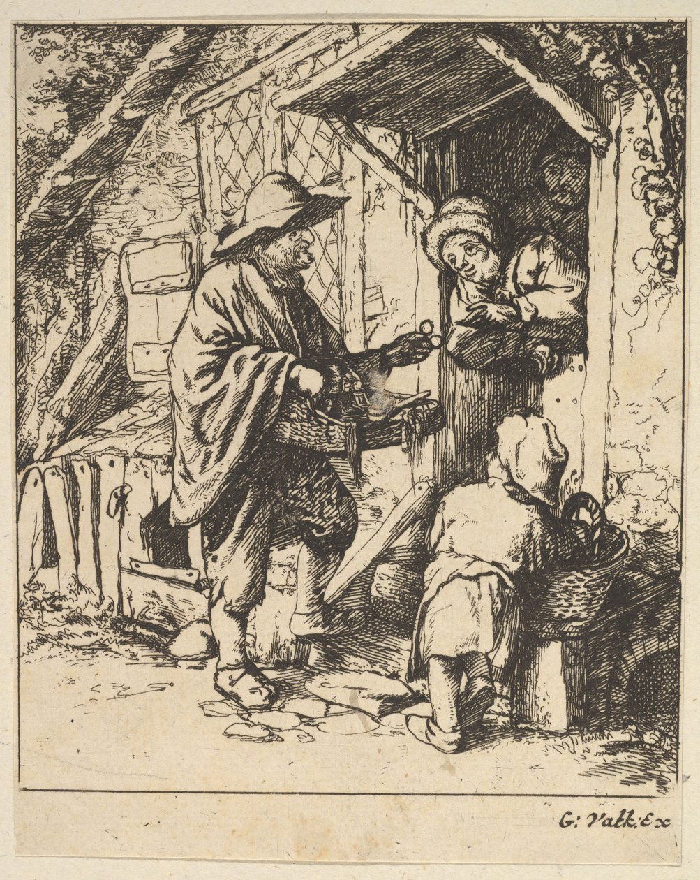 El comerciante de gafas, 1610-85 de Unbekannt